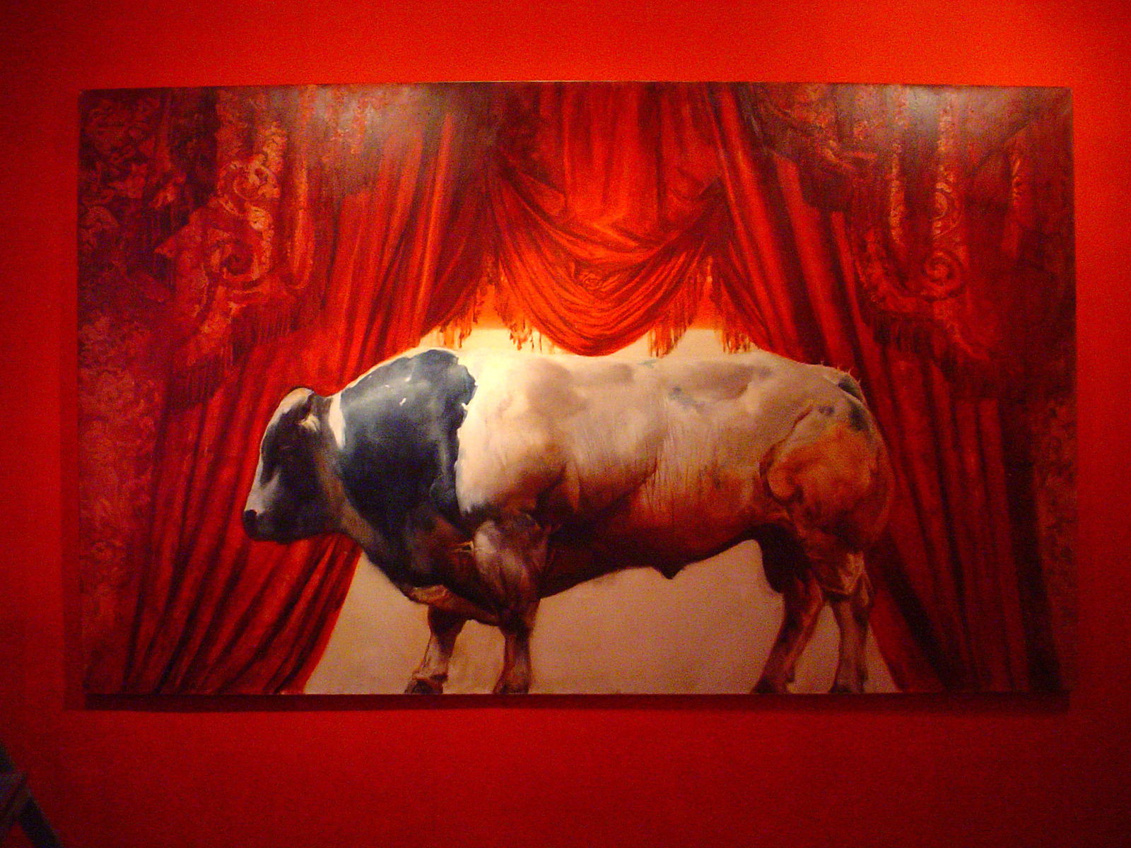 Taur cu cortina rosie - 2003, oil on canvas, 180 x 280, private collection, RO - 5
